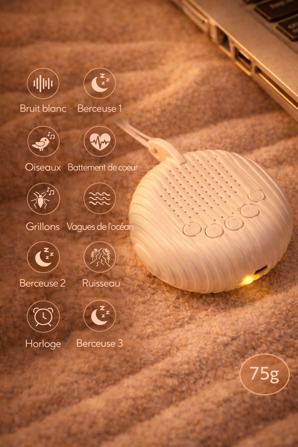 Machine à bruit blanc apaisante pour bébé